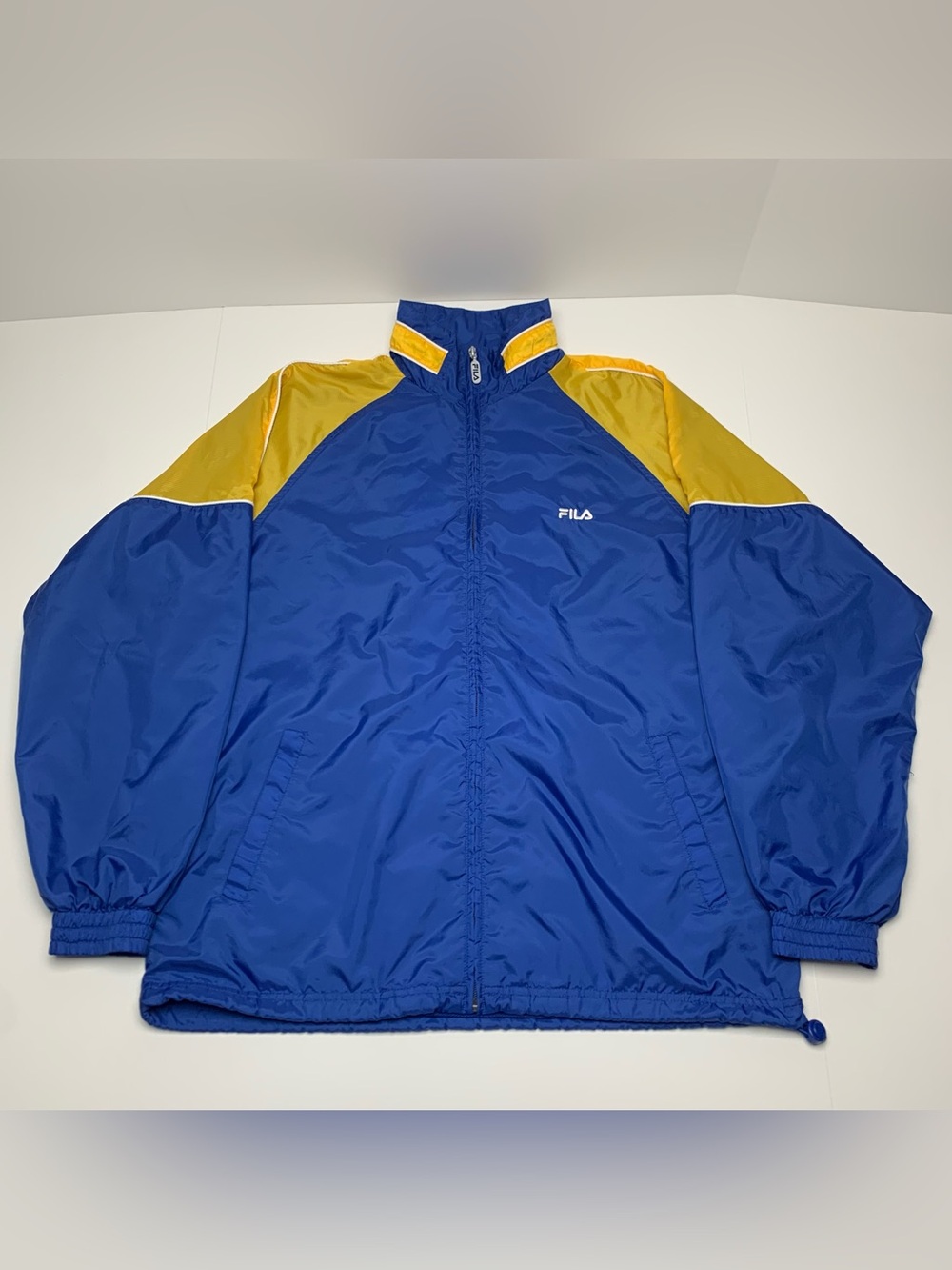 Vintage FILA Windbreaker Jacket Nylon Full Zip Oversized Mens Size Small Large